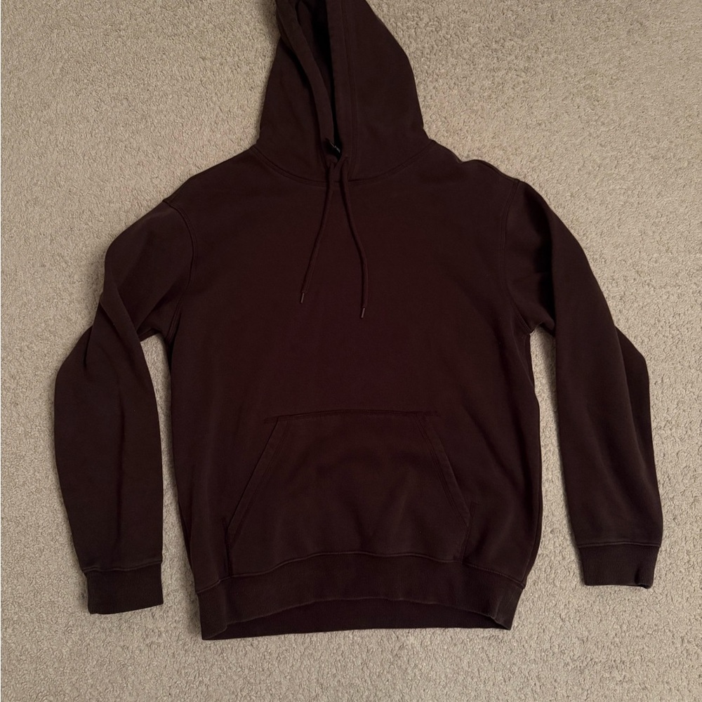 H&M Men's Dark Brown Pullover Hoodie
